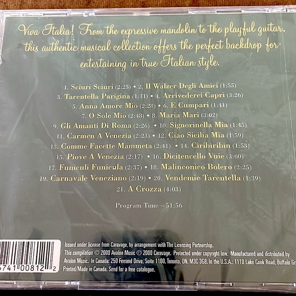 BUNDLE ITEM 🎄CD Dinner in Italy music - Picture 2 of 3